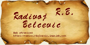 Radivoj Belčević vizit kartica